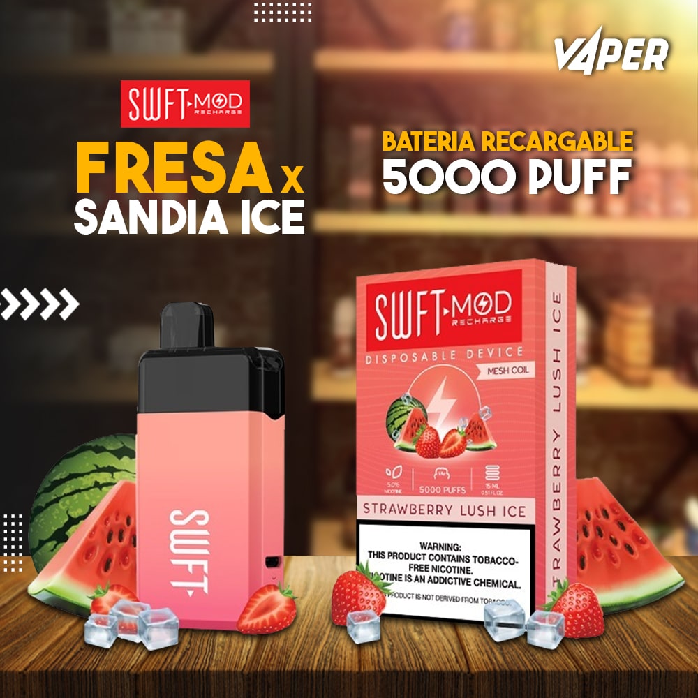 Swft Mod Strawberry Lush Ice 5000Puff