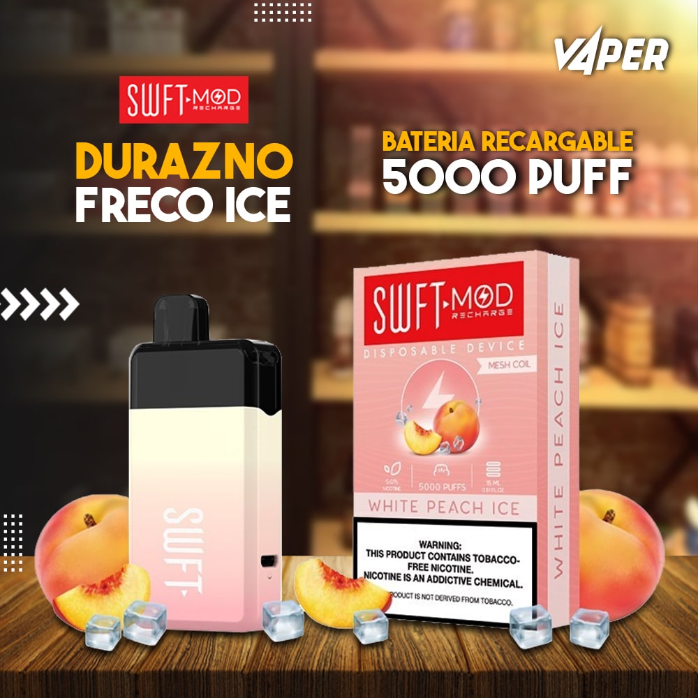 Swft Mod White Peach Ice 5000Puff