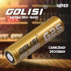 Batería Golisi G25 18650 2500mah