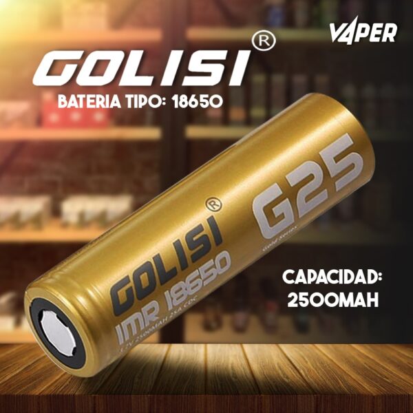 Batería Golisi G25 18650 2500mah