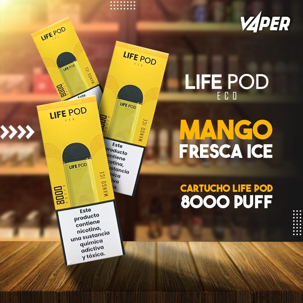 Life Pod Eco Cartucho Mango Ice 5%