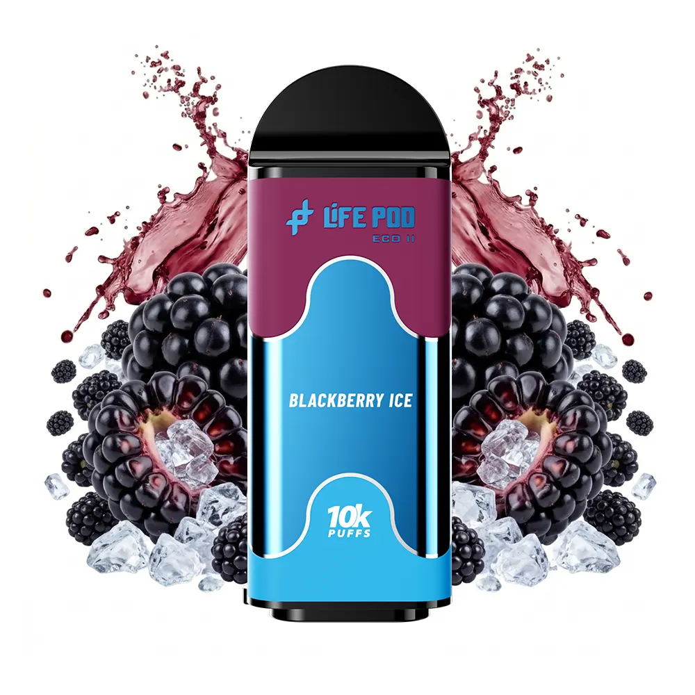 Life Pod Eco II Cartucho BlackBerry Ice 5% (Prefilled 10,000 Puffs) - 4vaper.com