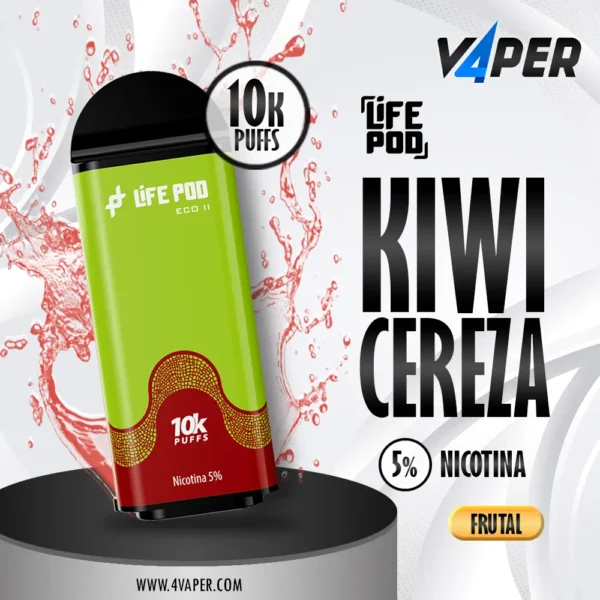 Life Pod Eco II Cartucho Kiwi Berry 5% (10,000 Puffs)