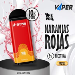 Life Pod Eco II Cartucho Red Orange 5% (10000 Puffs) - 4vaper.com