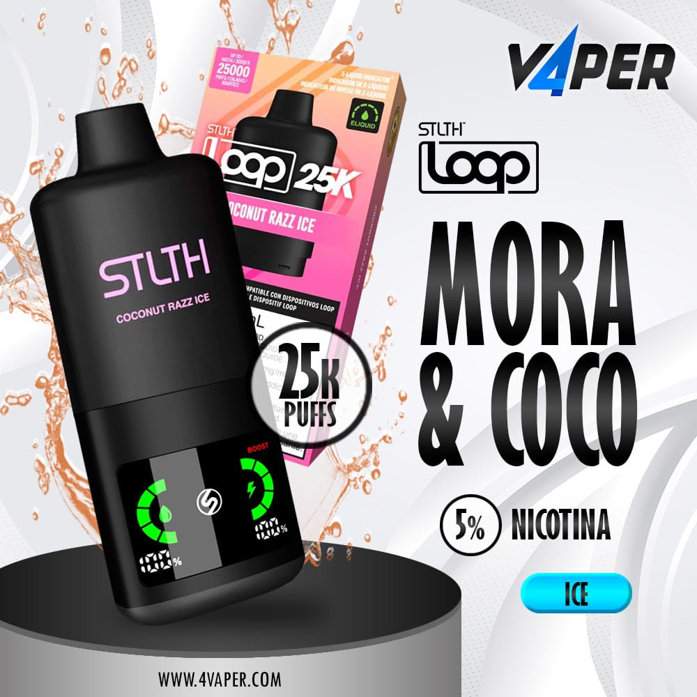 Stlth Loop 25k Coconut Razz Ice - Loop 3 - 4vaper.com