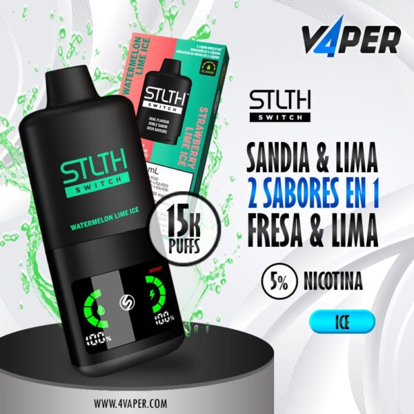 Stlth Switch 15k Watermelon Lime Ice & Strawberry Lime ice - Loop 3 - 4vaper.com