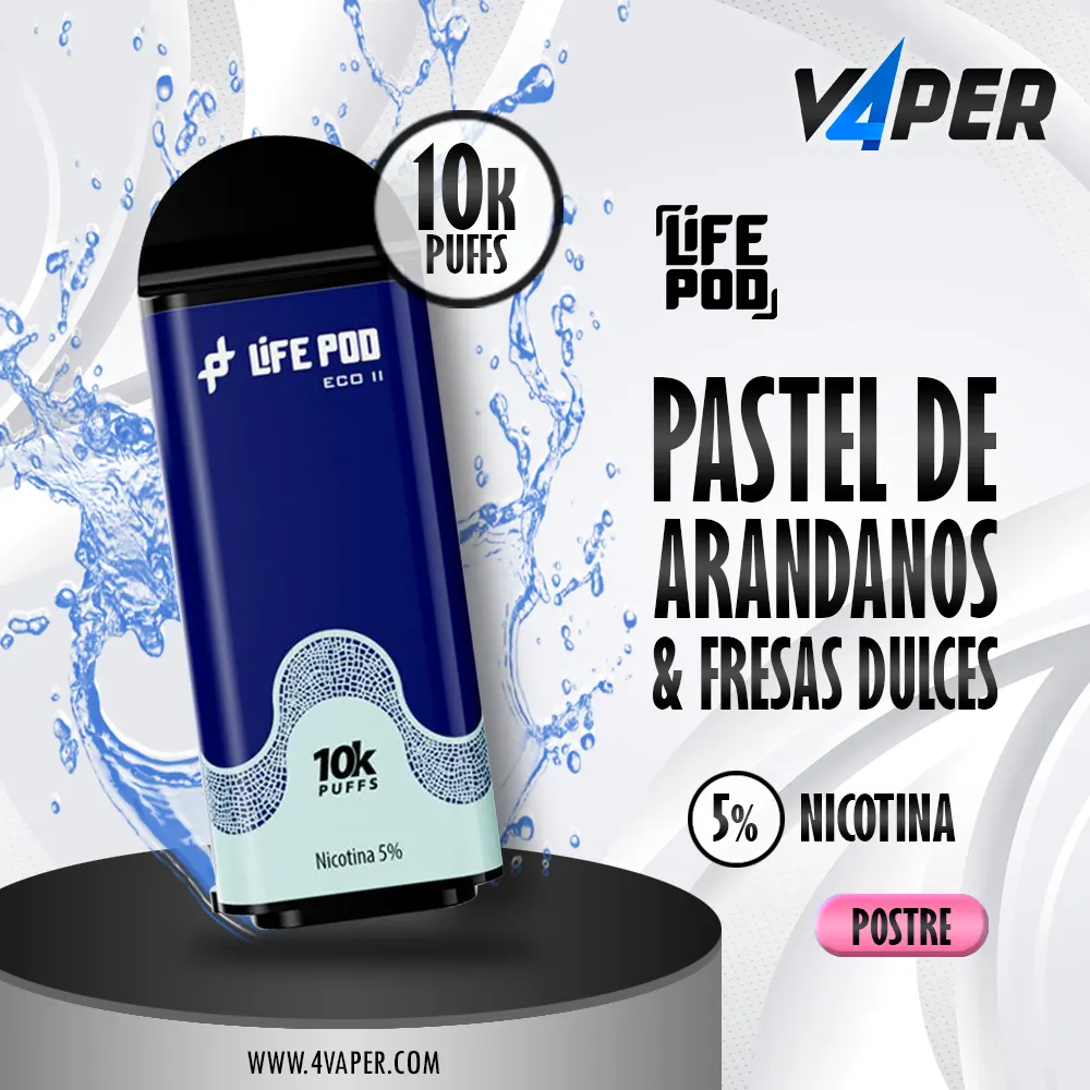 Life Pod Eco II Cartucho Blue Strawberry Cake 5% (10000 Puffs) - 4vaper.com