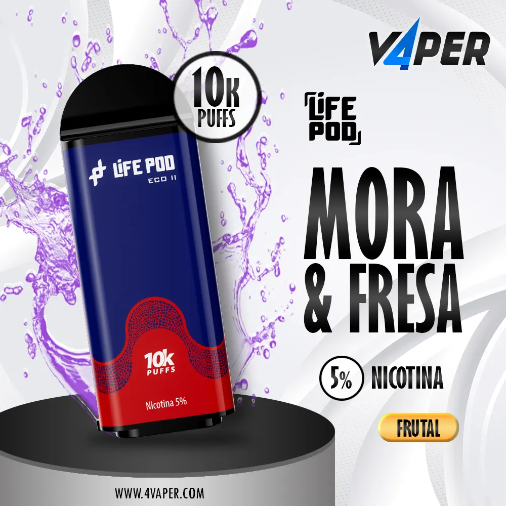 Life Pod Eco II Cartucho Blueberry Strawberry 5% (10000 Puffs) - 4vaper.com
