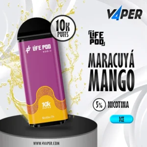 Life Pod Eco II Cartucho Passion mango ice 5% (10000 Puffs) - 4vaper.com