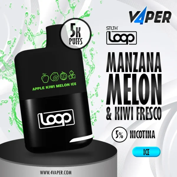 Stlth Loop (5000 puff) - Apple Kiw Melon Ice - 4vaper.com