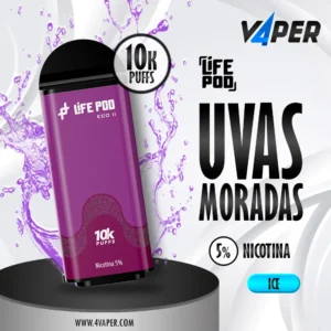 Life Pod Eco II Cartucho Grape Ice 5% (10000 Puffs) - 4vaper.com