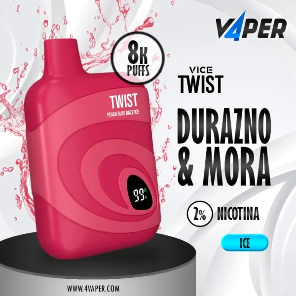 Vice Twist 8k - Peach Blue Razz Ice - 4vaper