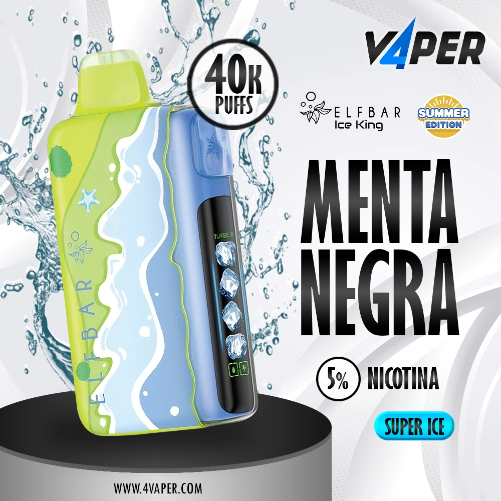 ElfBar Iceking Summer Edition 40K (40000 puff) - Black Mint - 4vaper.com