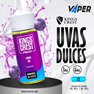 Kings Crest 120ml - Grape ice - 4vaper