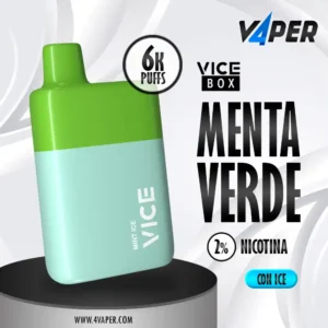 Vape Vice Box 6k Mint Ice, menta verde ice
