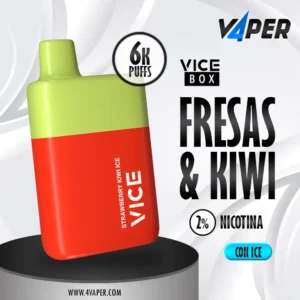 Vape Vice Box 6k Strawberry kiwi Ice, Fresa y kiwi ice