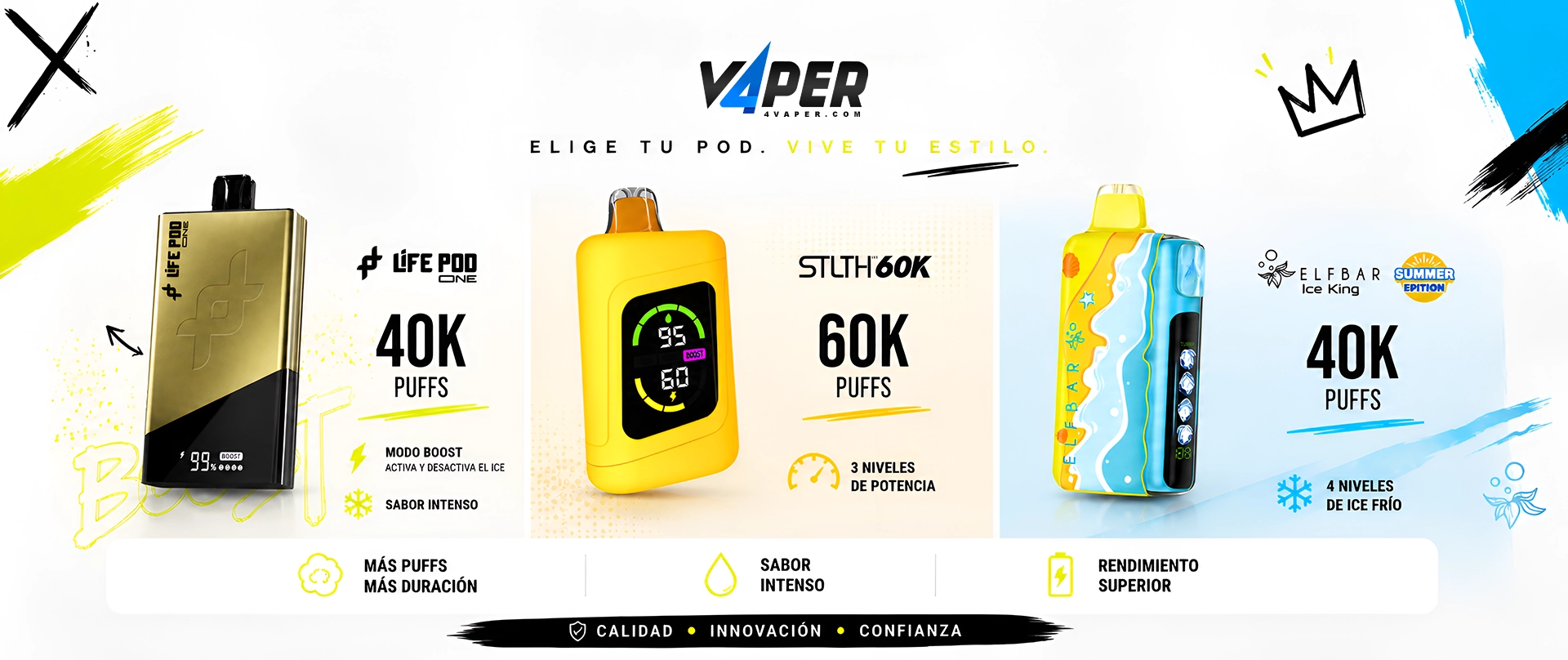 Vape desechable en Lima Perú de diferentes sabores disponibles en 4Vaper.
