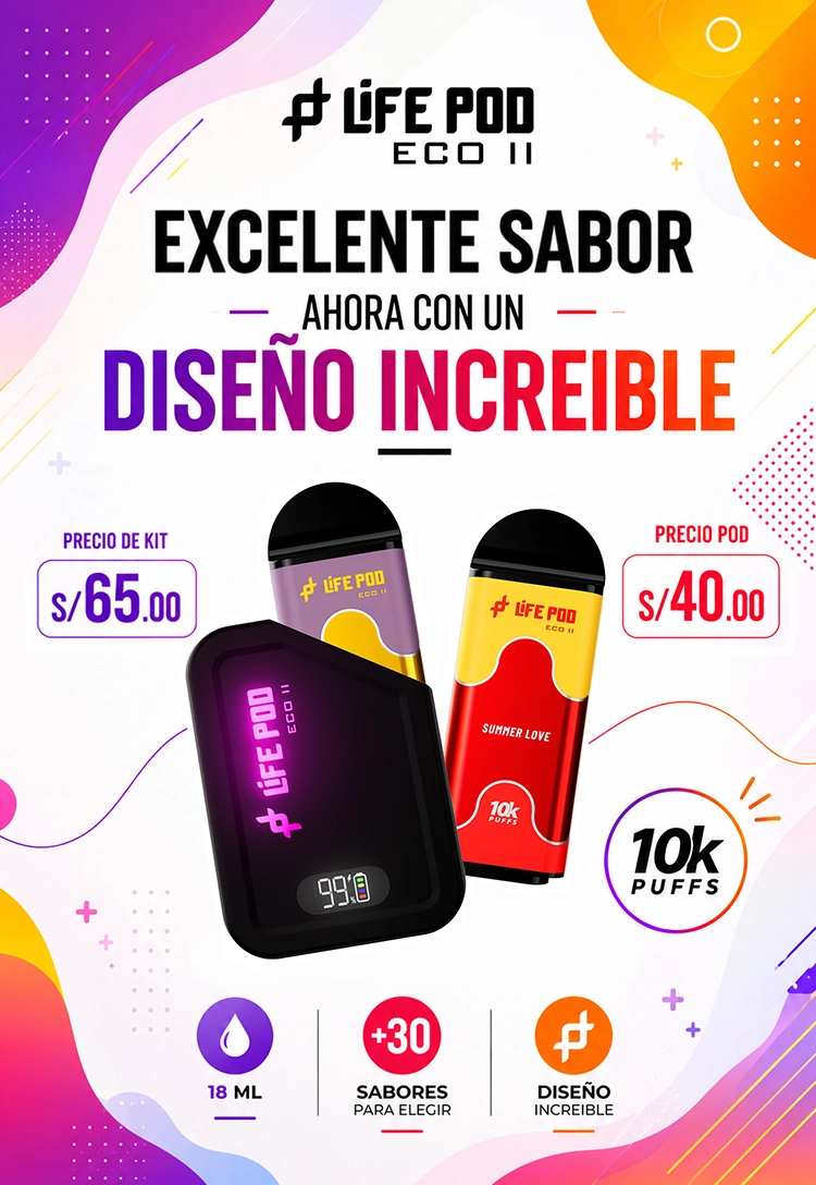 Vape desechable en Lima Perú de diferentes sabores disponibles en 4Vaper.
