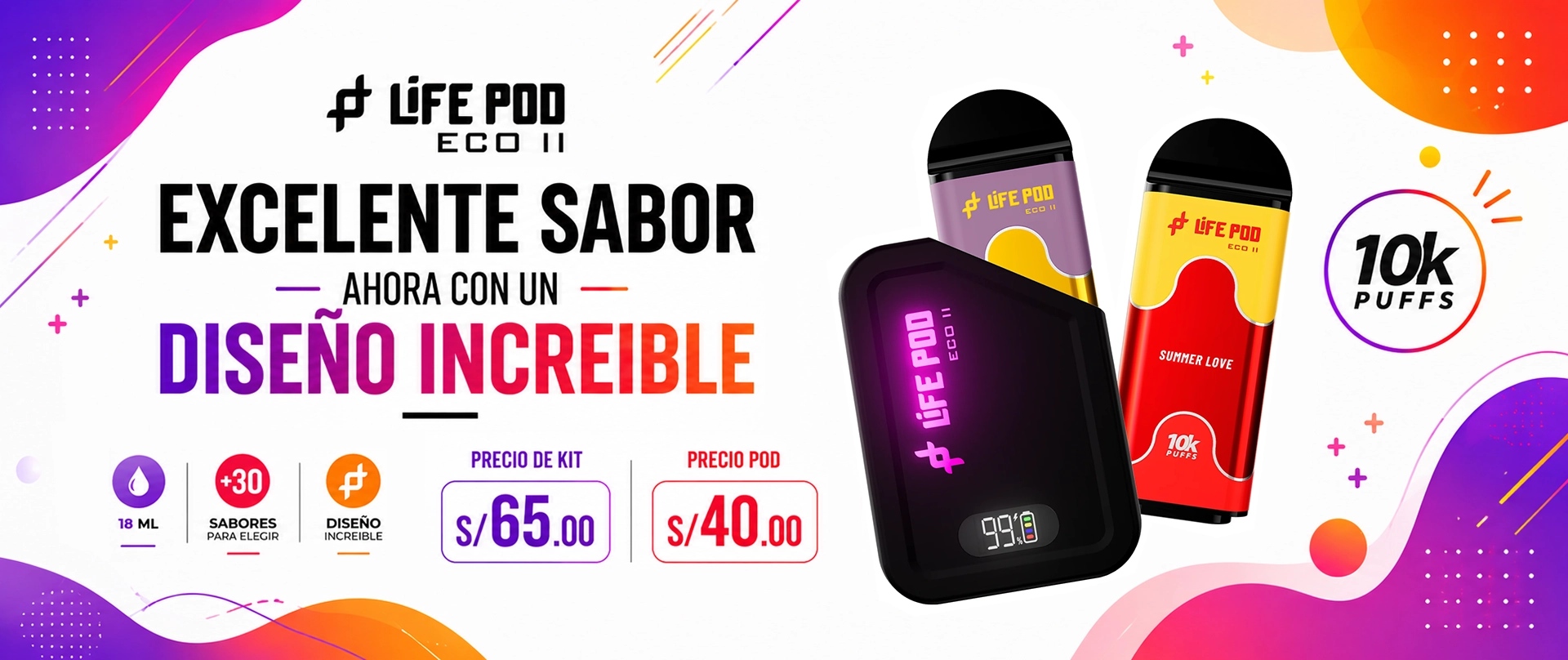Vape desechable en Lima Perú de diferentes sabores disponibles en 4Vaper.