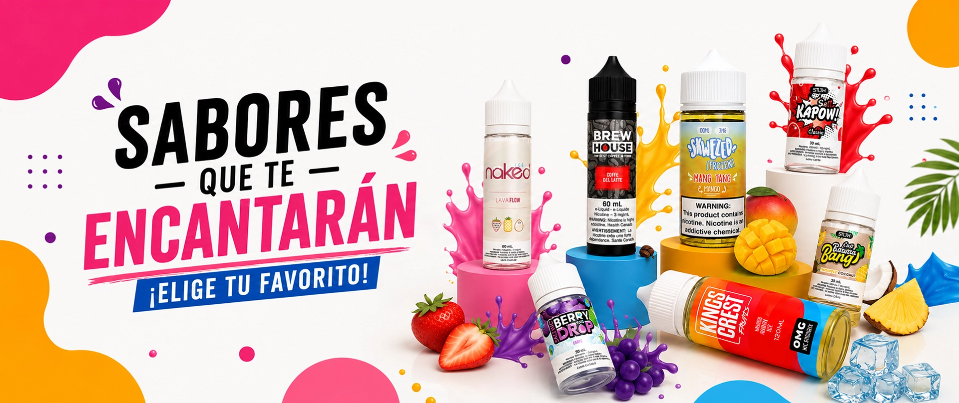 Tienda de vape en Lima Perú, liquidos de diferentes sabores disponibles en 4Vaper.