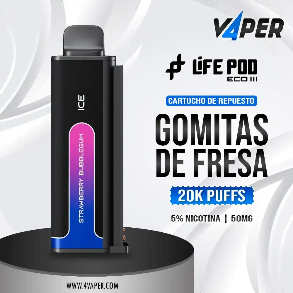 Life pod eco 3 strawberry bubblegum - 4vaper